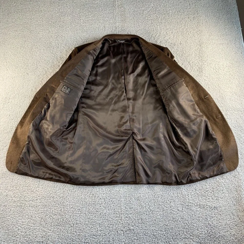 NEW Jos A Bank Blazer Mens 46 L Long Brown Corduroy Sport Coat Jacket Lyocell *‎